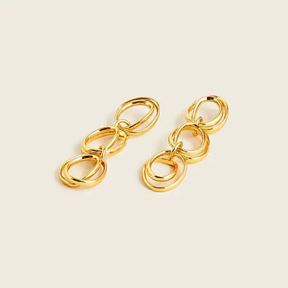 ✨ NEW J.Crew Multi Hoop Oval Classic Drop Dangle Earrings ✨